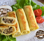 Млинці з куркою та грибами