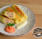 Млинці з лососем та сиром