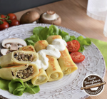 Млинці з куркою та грибами